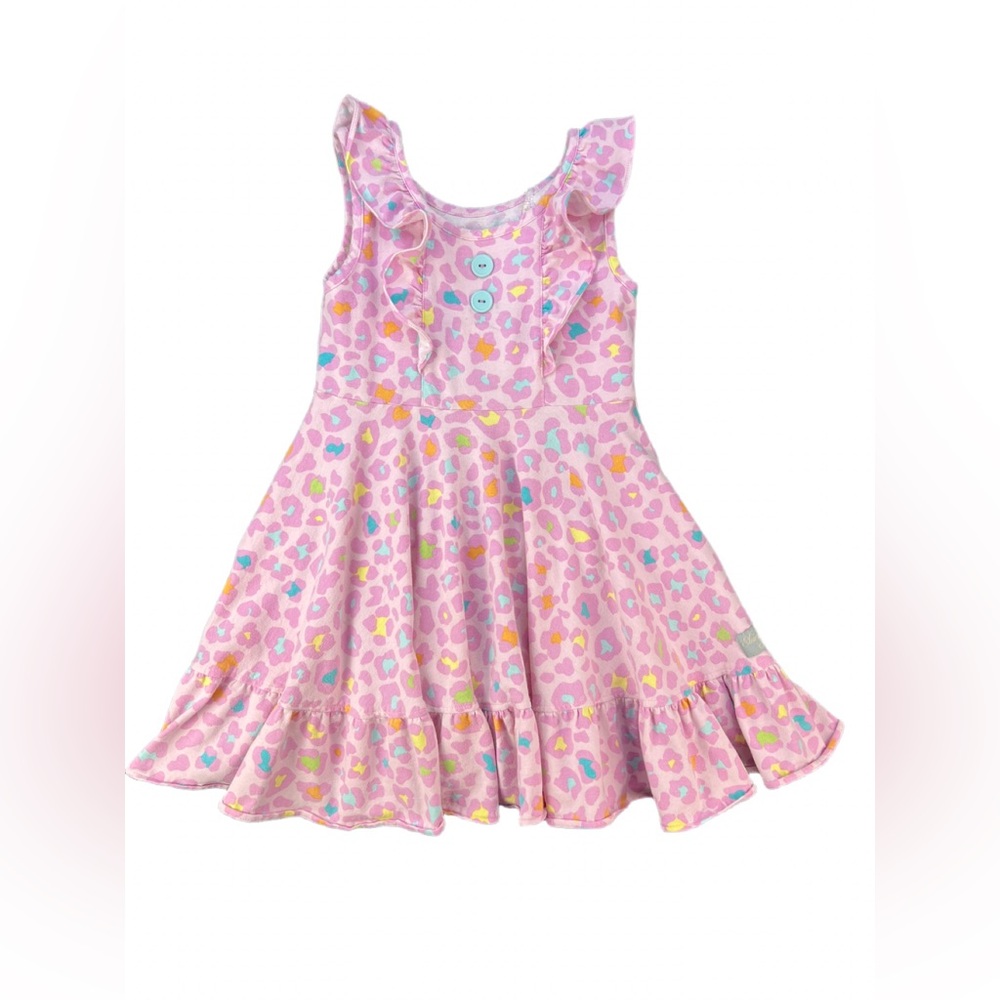 ELEANOR ROSE Sleeveless Animal Dress- 5-6Y